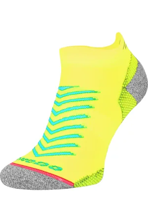 COMODO Hi Viz Running Socken | Leichte Anti Blister Sport Socken - Neongelb