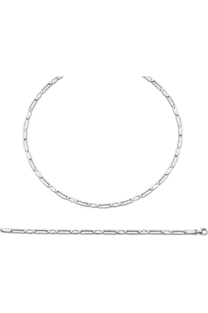 ORPHELIA Damen 925 Sterling Set: Kette + Armband - SET-034