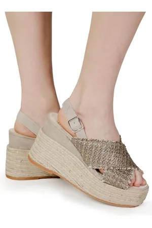 Espadrilles Schnallen-/Schleifen-Baumwoll-Espadrille-Sandalen