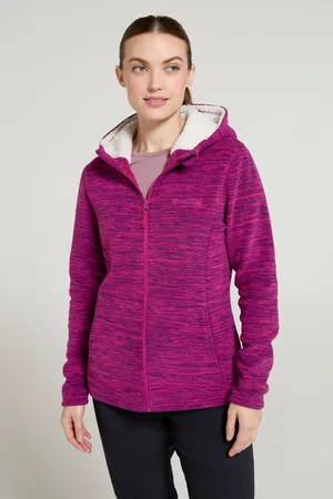 Mountain Warehouse "Snowdonia" Hoodie mit durchgehendem Reißverschluss für Damen (Traube)