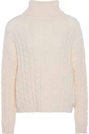 myMo Pullover Damen Wollweiß