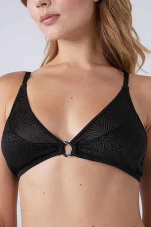 HERITA Soutien-Gorge sans Armatures à Rayures et Agrafes