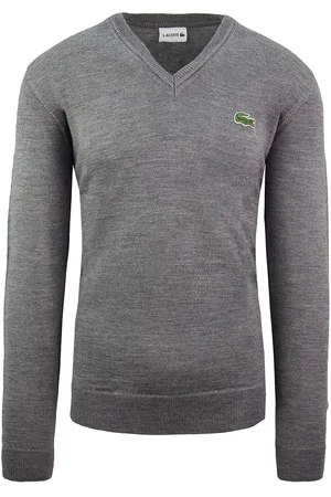 Lacoste Wollmenschen grauer Pullover
