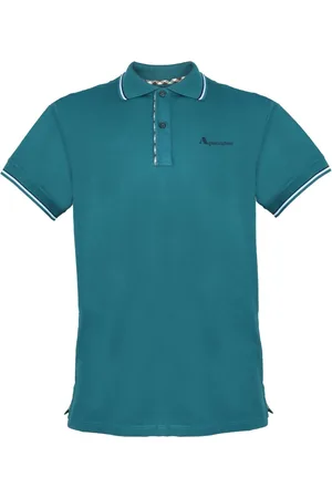 Aquascutum Grünes Poloshirt mit Spitzenkragen