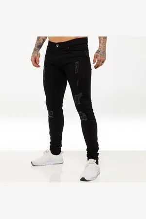 Enzo Herren Skinny Ripped Jeans