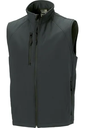 Russell Athletic Russell Mens 3 Layer Soft Shell Gilet Jacke (Titanium)