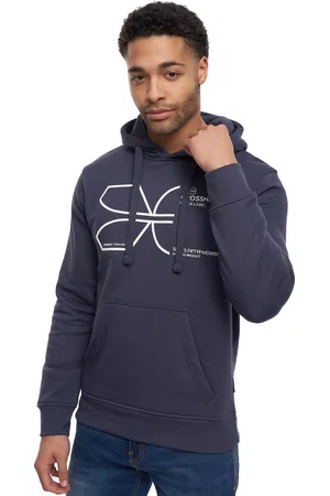 Crosshatch "Cutups" Kapuzenpullover für Herren (Marineblau)