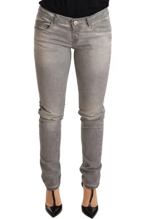 ACHT Schmal geschnittene Denim-Jeans aus leicht gewaschener Baumwolle