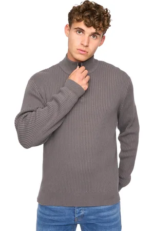 Crosshatch "Havaline" Pullover mit kurzem Reißverschluss für Herren (Anthrazit)