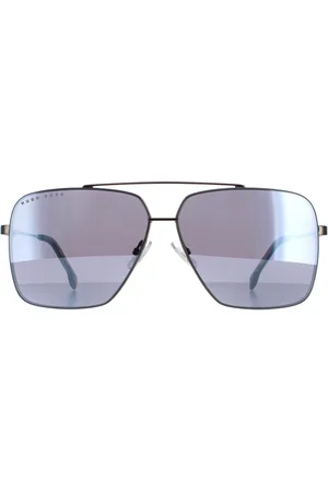 HUGO BOSS Runde Herren dunkel Ruthenium Spiegel BOSS 1325/S
