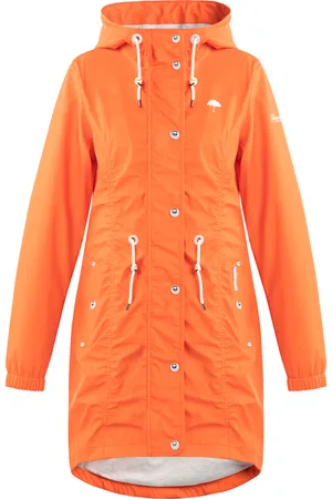 Schmuddelwedda Regenmantel Damen Orangerot-280