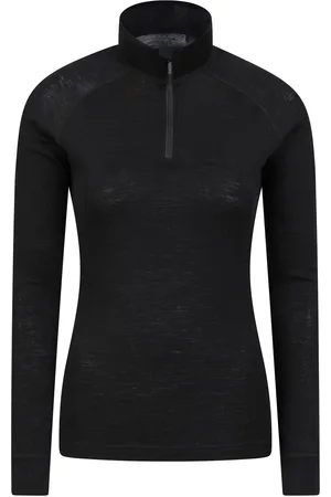 Mountain Warehouse Damen/Damen Merinowolle Zip Neck Thermal Top