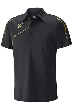 Mizuno Drylite Herren schwarzes Poloshirt