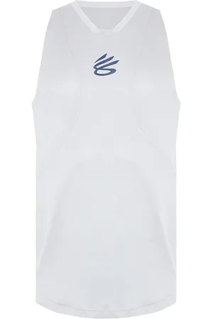 Under Armour X Stephen Curry Mens White Performance Tank Top
