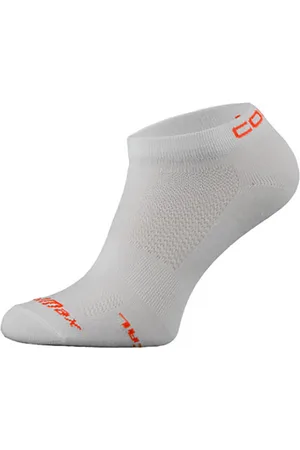 COMODO Compressport Chaussettes Running | Basses | Coolmax | Renforcées - Blanc