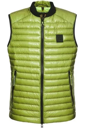 Belstaff Airframe Neongelbe glanzende Weste mit Daunenfullung