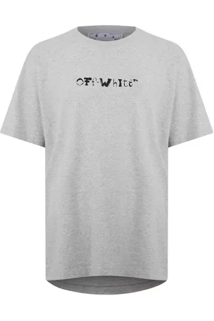 OFF-WHITE Faces Over Logo Over Skate Fit Graues T-Shirt