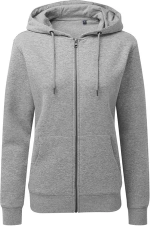 Asquith Womens/Ladies Zip-Through Organic Hoodie (Heather Grey)
