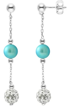 Diadema Ohrringe - Kristall Weiß & Perlen - Kollektion Kristall Perle