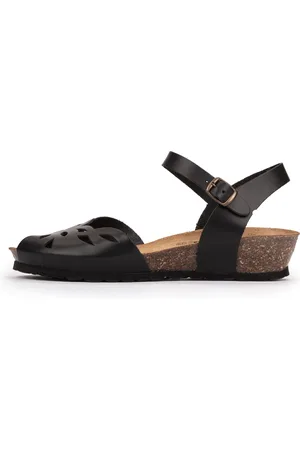 Kartamo Schwarze Keilsandalette