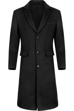 Allthemen Herren Winter Wollmantel Knielang Slim Fit Umlegekragen Business M?ntel