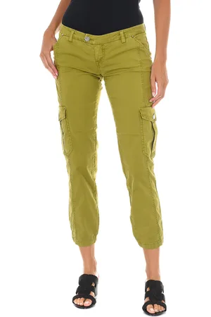 Met Damen Cargoy Regular Fit Knöchellange Hose