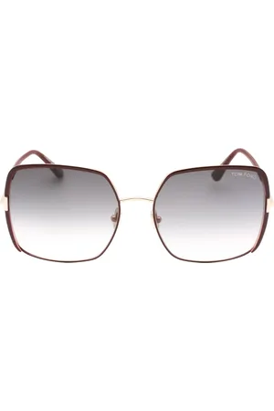 Tom Ford Gradient Blue Lens Shiny Bordeaux Sonnenbrille