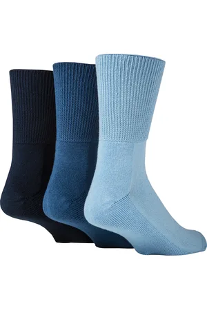 IOMI Extra breite Bambus-Socken für Diabetiker von | 3er-Pack | 4 Farben