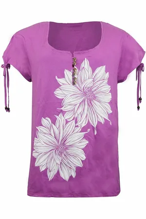 Animale Tier Amberlynn Womens Purple T-Shirt