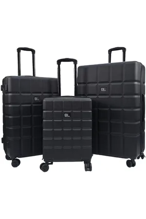 Infinity Schwarzer, klassischer Hartschalen-Handgepäckkoffer mit 8 Rädern, Reisekoffer