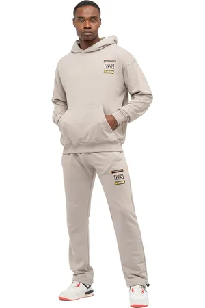 Tom Barron Herren-Trainingsanzug-Set mit besticktem Abzeichen, Oversize