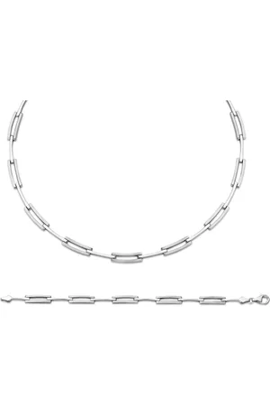 ORPHELIA Damen 925 Sterling Set: Kette + Armband - SET-043