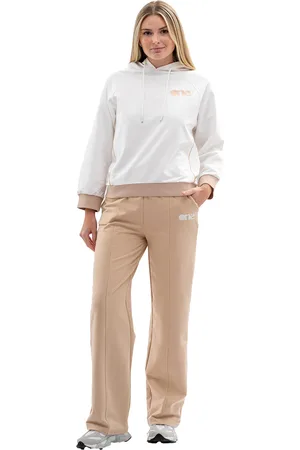 Tom Barron Damen-Hoodie mit Stickerei und geripptem Trainingsanzug-Set mit Seitenbesatz