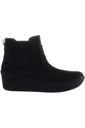 Clarks Schritt Rose Sonne Damen schwarze Stiefel