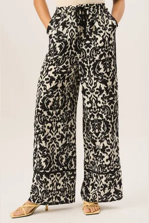 Gini London Hose mit weitem Bein und Ikat-Druck