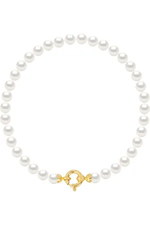 Diadema Armband - Echte Süßwasserperlen - - Gelbgold