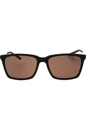 Armani Exchange Sonnenbrille mit braunen Glasern und mattschwarzen Glasern