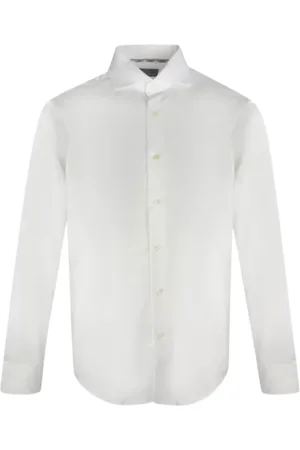 Aquascutum Schlichtes, langarmliges weisses Hemd