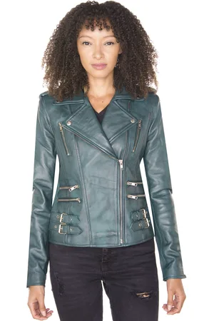 Infinity Damen Leder Vintage Brando Bikerjacke-Orlando