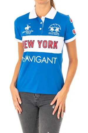 La Martina Kurzärmeliges Damen-Poloshirt mit Reverskragen 2WPG84
