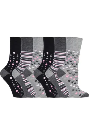 Gentle Grip Sock Shop - 6 Paar Damen nicht elastische Bambus Socken - SOLRM36