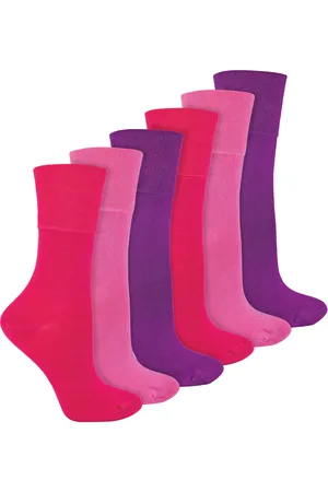 IOMI 6 Pack Damen Diabetiker Bambus Socken | Extra breite nahtlose lockere nicht elastische Socken für Frauen