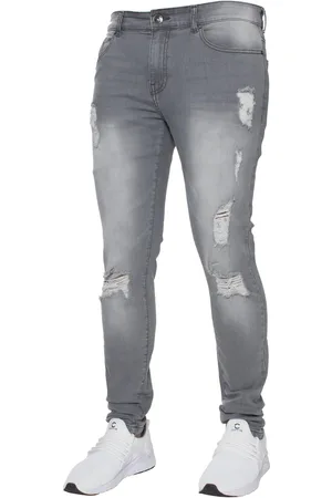 Enzo Herren Skinny Ripped Jeans