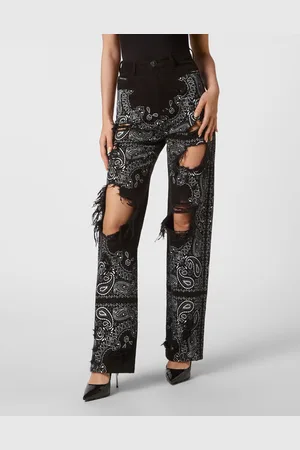 Philipp Plein Wide-Leg-Jeans Paisley