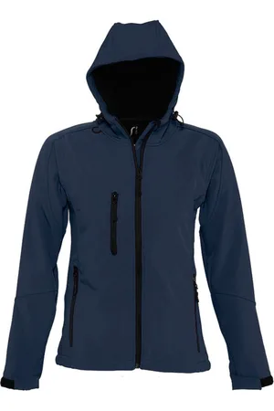 Sols Womens/Ladies Replay Hooded Soft Shell Jacket (atmungsaktiv, winddicht und wasserabweisend) (French Navy)
