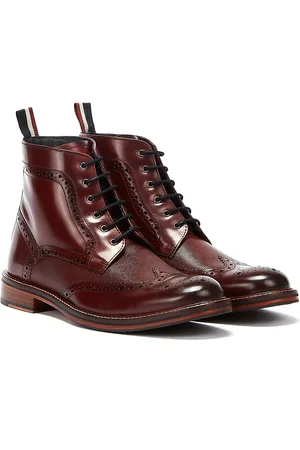 Ben Sherman Alfred Brogue Herren Burgundy Stiefel