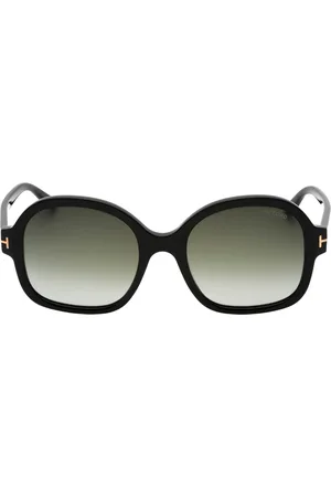Tom Ford Smoke Lens Glanzende schwarze Sonnenbrille