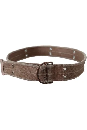 Dolce & Gabbana Leder-Logo-Gurtel mit runder Schnalle