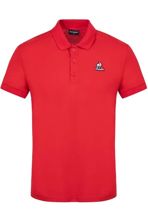 Le Coq Sportif Polo Herren Essential Logo Kokosnuss