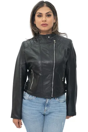 Infinity Damen-Bikerjacke aus Leder – Celaya